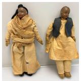 Antique Indian Dolls 10"