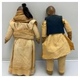 Antique Indian Dolls 10"