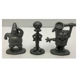 Vintage Miniature Pewter Spongbob Square Pants Figures