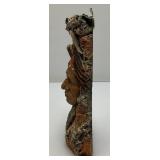 Vintage Casted Carved Indian Bust Nicely Detailed Wall Hanging 7"