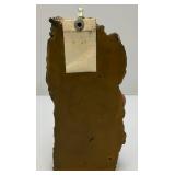 Vintage Casted Carved Indian Bust Nicely Detailed Wall Hanging 7"