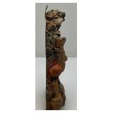 Vintage Casted Carved Indian Bust Nicely Detailed Wall Hanging 7"