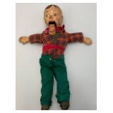 Super Old Howdy Doody Composition Ventriloquist Doll (Needs TLC) Jaw Needs Repair AS SEEN