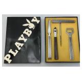 Vintage PLAYBOY Four Piece Stainless Steel Bar Set In Original Box
