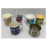 Vintage Collectible Cups Including Smurfs, Yogi bear And More