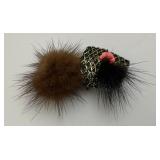 Porcelain Vintage Women Face Brooch Fancy Fashionista Unmarked Pin