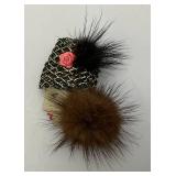 Porcelain Vintage Women Face Brooch Fancy Fashionista Unmarked Pin