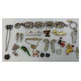 Vintage Misc. Costume Jewelry Including Rhinstone And More