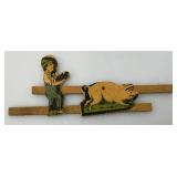 Antique Wooden German Pull Toy 6"