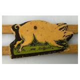 Antique Wooden German Pull Toy 6"