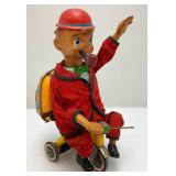 Bandi Cycling Daddy Battery Operated Tin Litho (Works) 9 3/4"