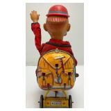 Bandi Cycling Daddy Battery Operated Tin Litho (Works) 9 3/4"