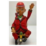 Bandi Cycling Daddy Battery Operated Tin Litho (Works) 9 3/4"