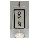 Vintage 18" Heavy Metal Rotating Open/Closed Sign