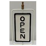 Vintage 18" Heavy Metal Rotating Open/Closed Sign