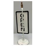 Vintage 18" Heavy Metal Rotating Open/Closed Sign