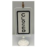 Vintage 18" Heavy Metal Rotating Open/Closed Sign