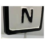 Vintage 18" Heavy Metal Rotating Open/Closed Sign