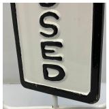 Vintage 18" Heavy Metal Rotating Open/Closed Sign