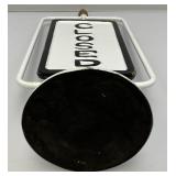 Vintage 18" Heavy Metal Rotating Open/Closed Sign