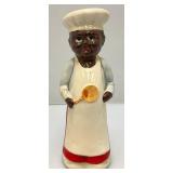 Vintage 8" Aunt Jemima & Chef Salt & Pepper Shacker Set (Chef Has Head Repaired )