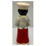Vintage 8" Aunt Jemima & Chef Salt & Pepper Shacker Set (Chef Has Head Repaired )
