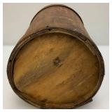 Antique Early Metal And Wood Kerosene Jug 15" Tall And Heavy Metal 7" Cow Bell