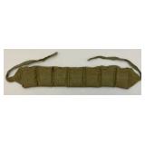 WWII 1944 Turkish Mauser 8mm 7.9 Ammo Belt With 14 Clips Five Rounds Per Clip (70 Rounds Total)