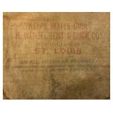 Antique Canvas Water Bag 10 1/2" x 16 1/2"