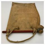Antique Canvas Water Bag 10 1/2" x 16 1/2"