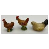 Misc. Vintage Chicken Collectibles Including Salt & Peppers And More
