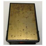 Antique Folding Tabletop Shaving Mirror Cup And Brush