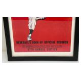 Baseball Framed Print And Vintage Hardwood Brand No. 100 C Official Softball