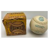 Baseball Framed Print And Vintage Hardwood Brand No. 100 C Official Softball