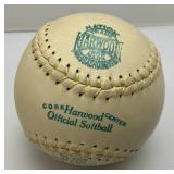 Baseball Framed Print And Vintage Hardwood Brand No. 100 C Official Softball