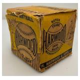 Baseball Framed Print And Vintage Hardwood Brand No. 100 C Official Softball