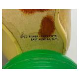 Very Old Fisher Price Including Chicken And Cow Pull Toys