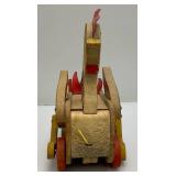 Very Old Fisher Price Including Chicken And Cow Pull Toys