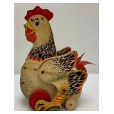 Very Old Fisher Price Including Chicken And Cow Pull Toys