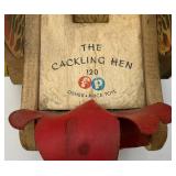 Very Old Fisher Price Including Chicken And Cow Pull Toys