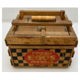 Vintage Miniature Egg Crate And Farmdale Egg Carton