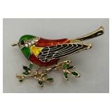 Vintage Exquisite Bird Brooch Fashion Jewelry On Original Card