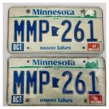 Vintage License Plates Including 1943 Minnesota License Plate And More