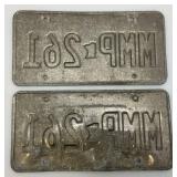 Vintage License Plates Including 1943 Minnesota License Plate And More
