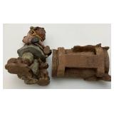 Miscl Vintage Hand Carved Wooden Items And More