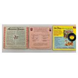 Misc. Vintage Kids 45 Albums Including Walt Disney, The Wizard Of OZ And More