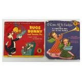 Misc. Vintage Kids 45 Albums Including Walt Disney, The Wizard Of OZ And More