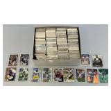 9" x 11" Box Of Misc. Unsorted Football Cards