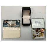 Plastic Jewelry Box With Misc. Costume Jewelry, Marilyn Monroe  And More