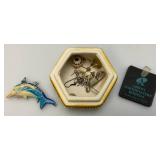 Plastic Jewelry Box With Misc. Costume Jewelry, Marilyn Monroe  And More